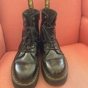 Dr. Martens platform Jadon Black Leather Boots